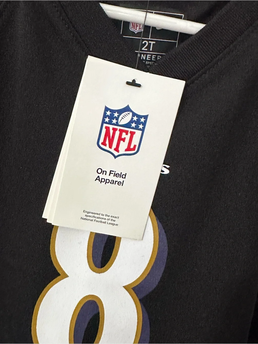 Nike Baltimore Ravens Kids #8 Jersey - Black & Purple Trim